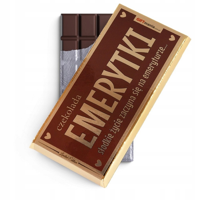 

czekolada dla emerytki na emeryturę