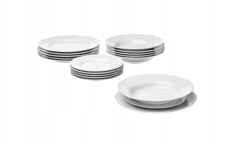 Ikea Upplaga Obedový servis, 18 ks, biely