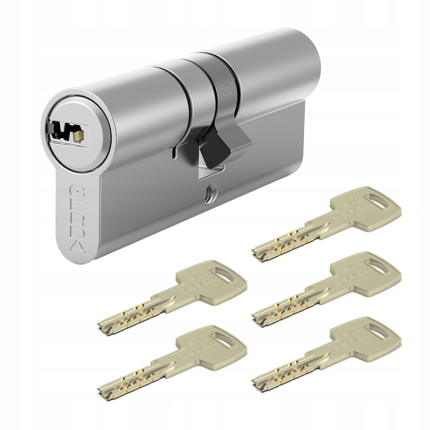Wkładka Gerda Evo 30/30 Nikiel Klasa C Antywłamaniowa 5 Kluczy Atest