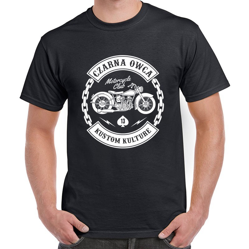 

Koszulka Męska Czarna Owca Kustom Kulture Chains S