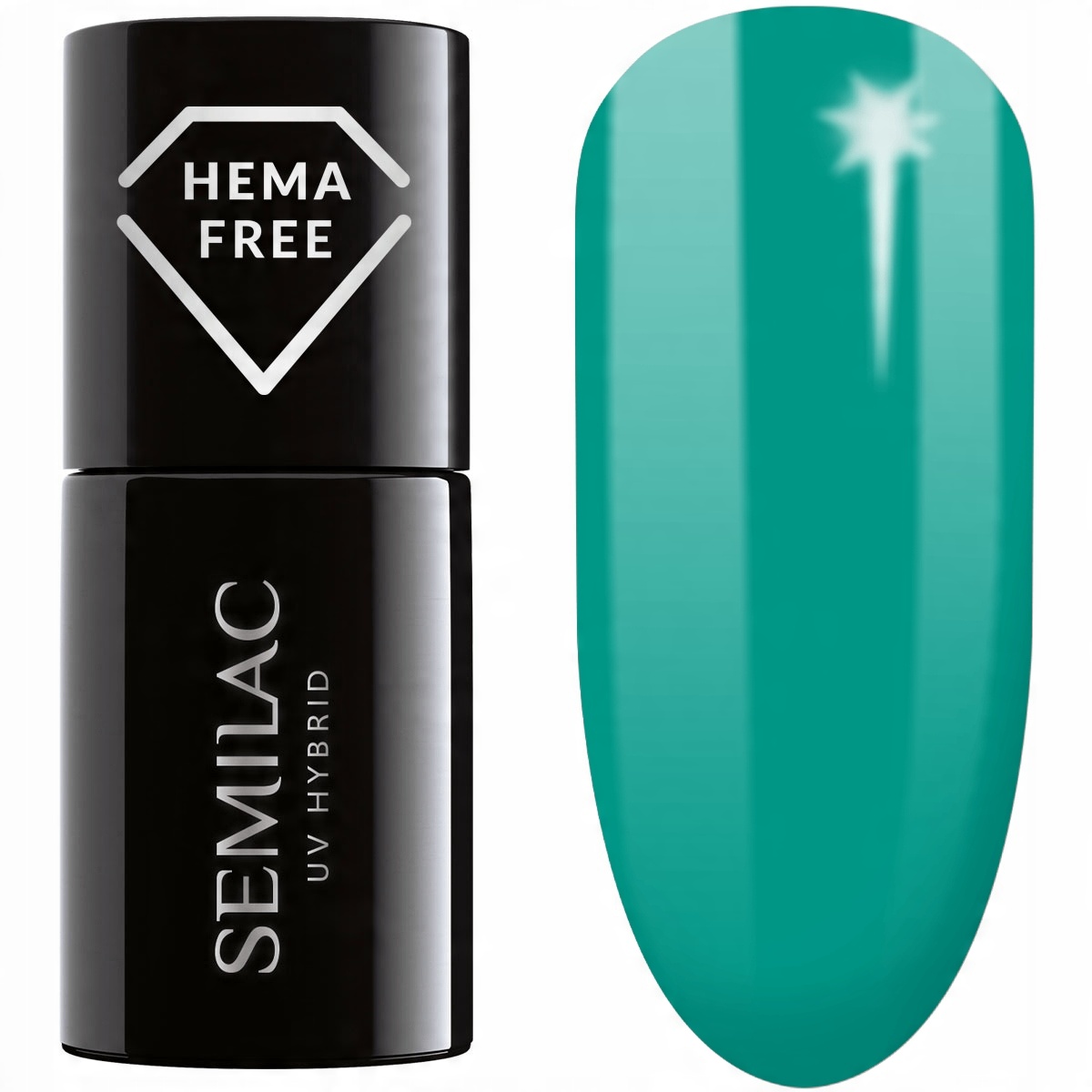 

448 Semilac Lakier Hybrydowy Azure Green 7ML