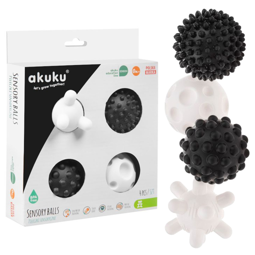 

Akuku Piłeczki Sensoryczne Dla Dzieci Czarno-białe