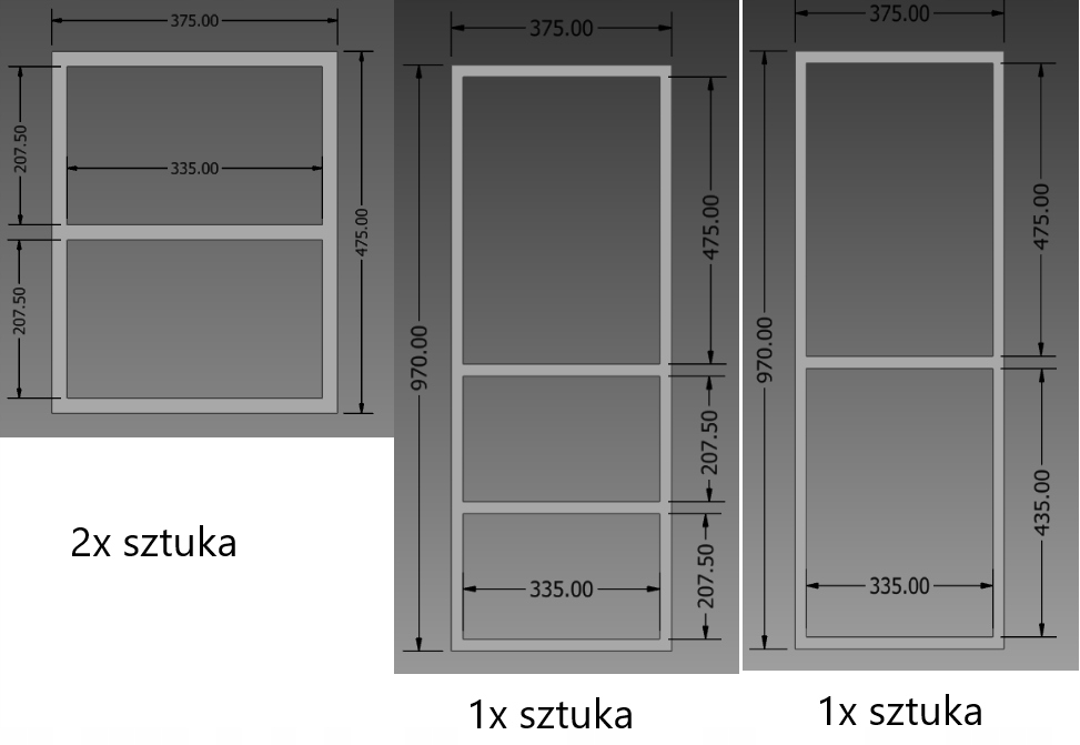 Sada rámov 4 kusy