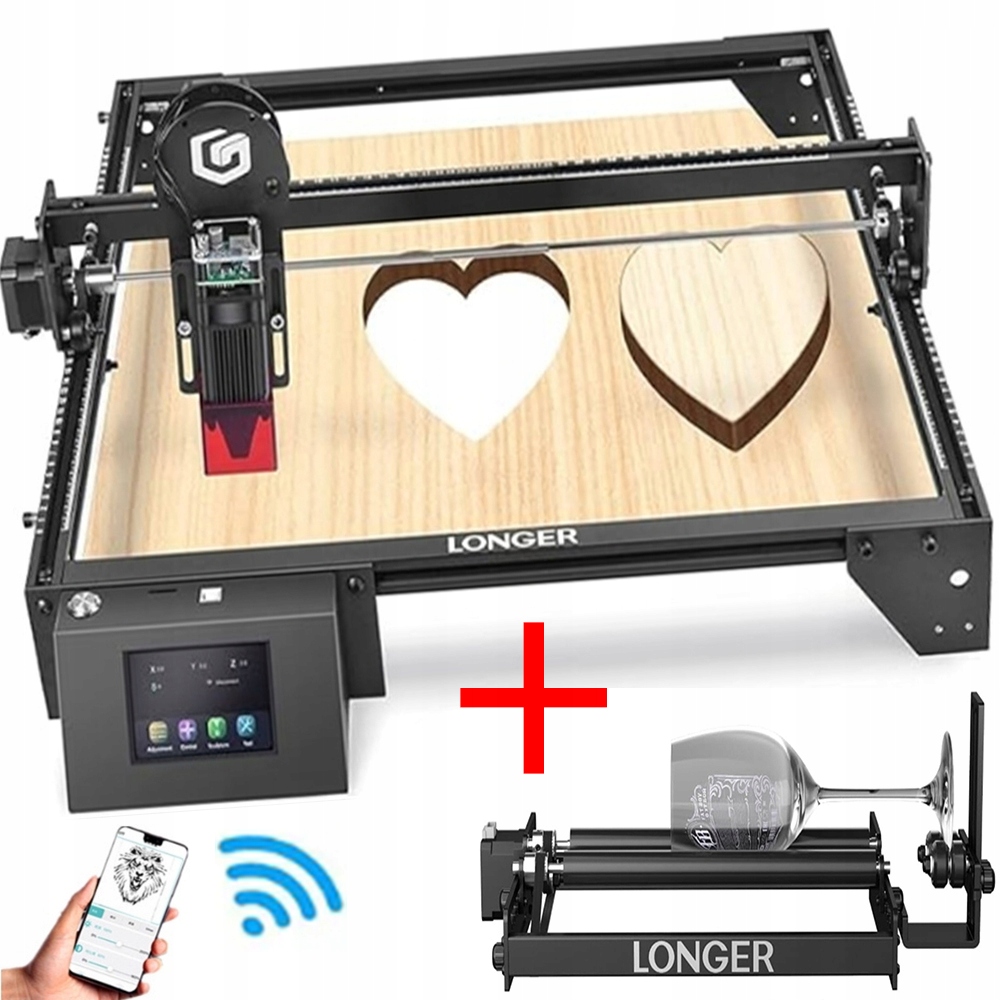 Grawer / wycinarka laserowy LONGER RAY5 60W +ze wspornikiem Rolka 400x400mm