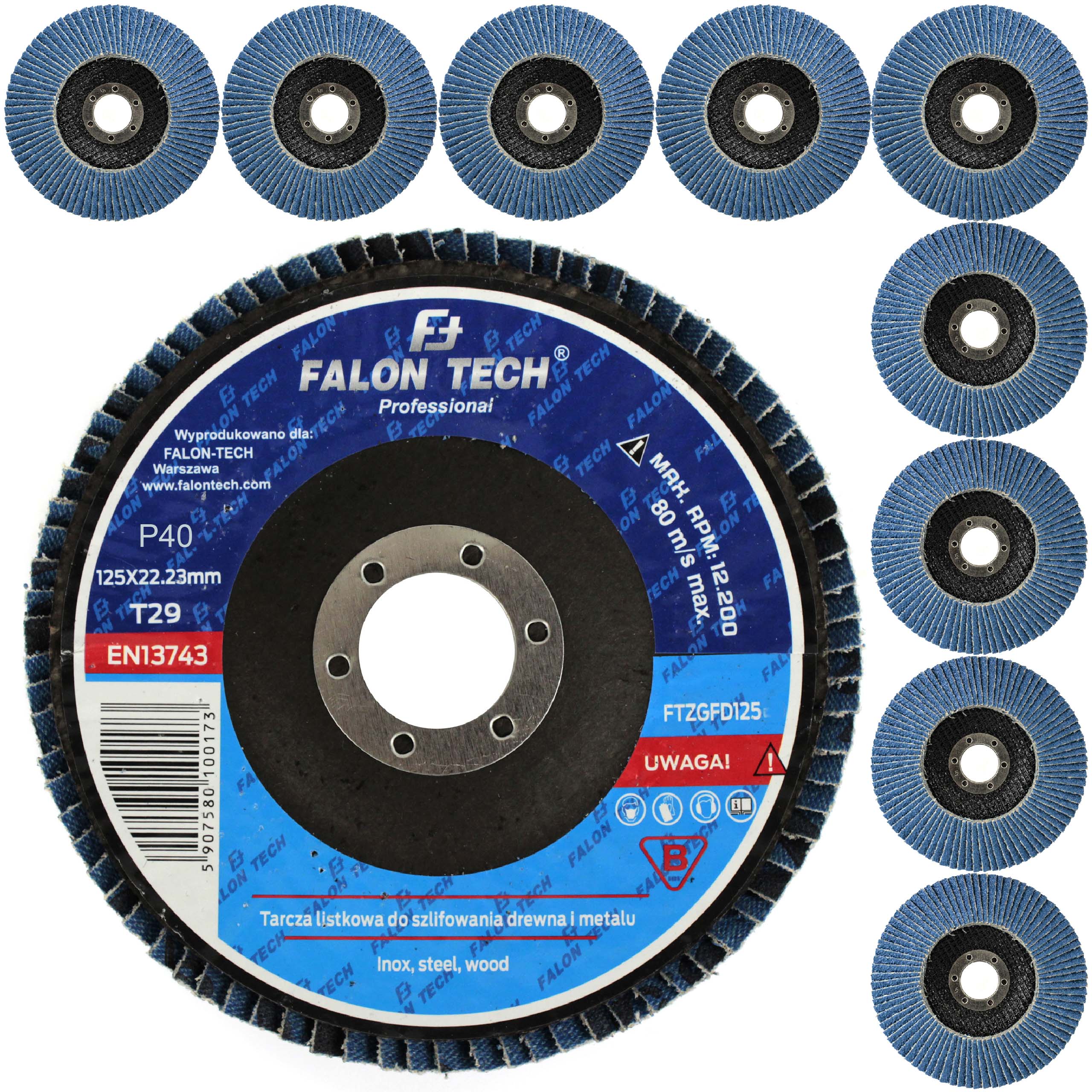

Tarcza Do Szlifowania Cyrkonowa Inox 125 P40 10SZT