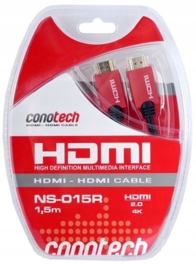 

Kabel Przewód Hdmi 1,5m 2.0 High Speed 4K Hd Uhd