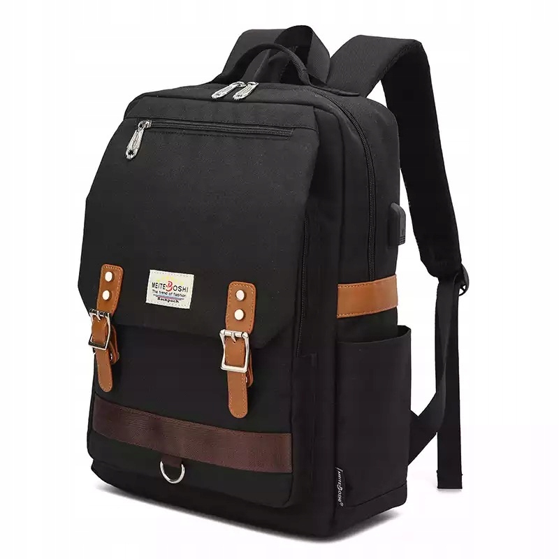 

Plecak czarny szkolny sportowy laptop kabel Usb