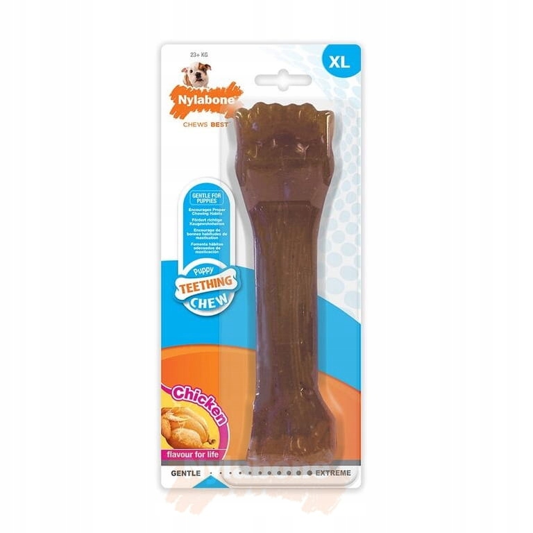 Levně Hračka pro štěně Chicken Puppy Bone vel XL, kost s kuřecí příchutí