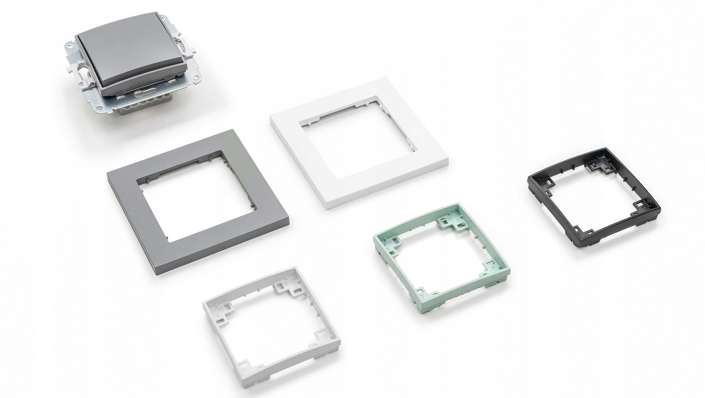 Karlik MINI srebrny - gniazdo pojedyńcze z/u Liczba gniazdek 1 szt.