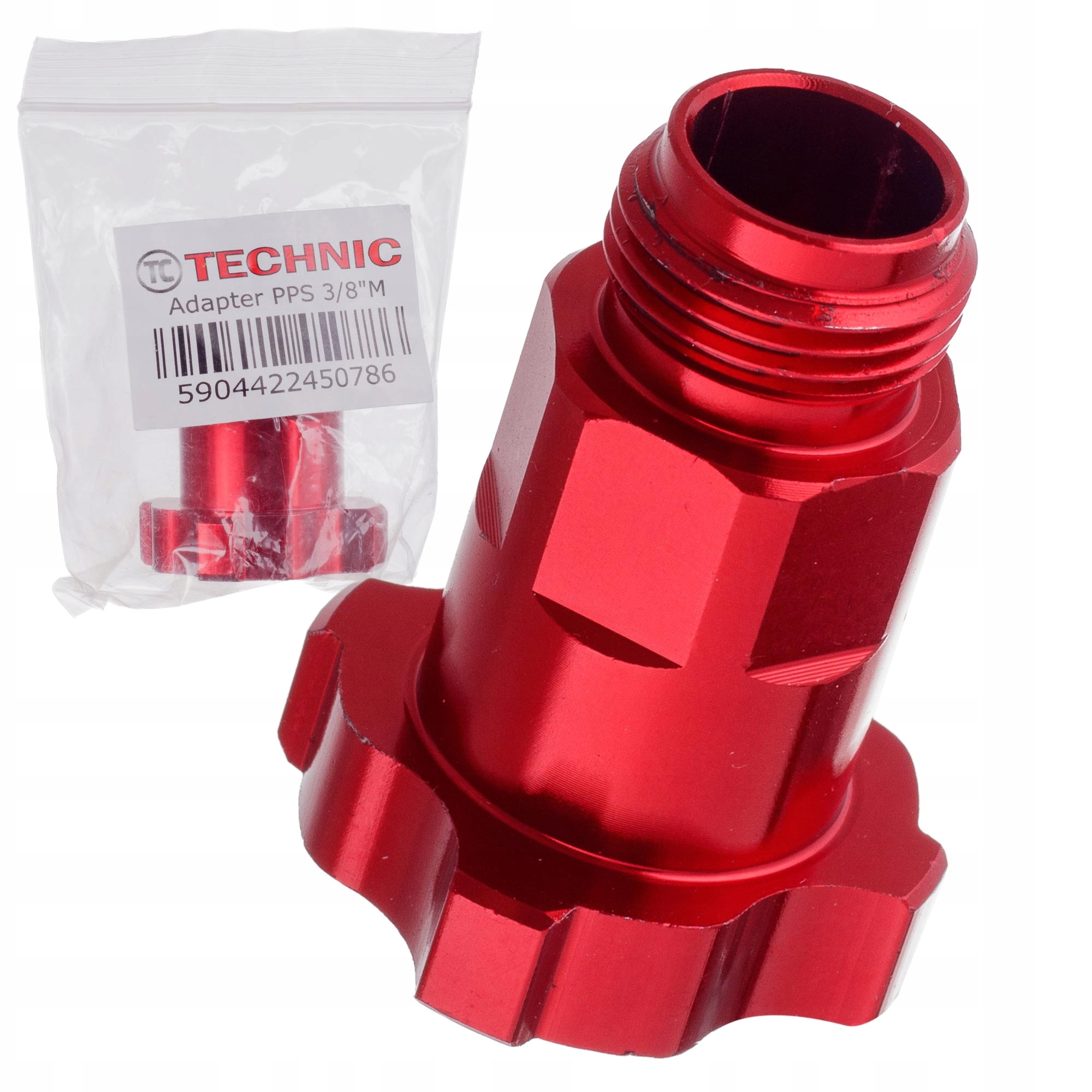 Adapter Pps Kubków Lakierniczych 3/8" Zewnętrzny Gwint do Devilbiss Italco
