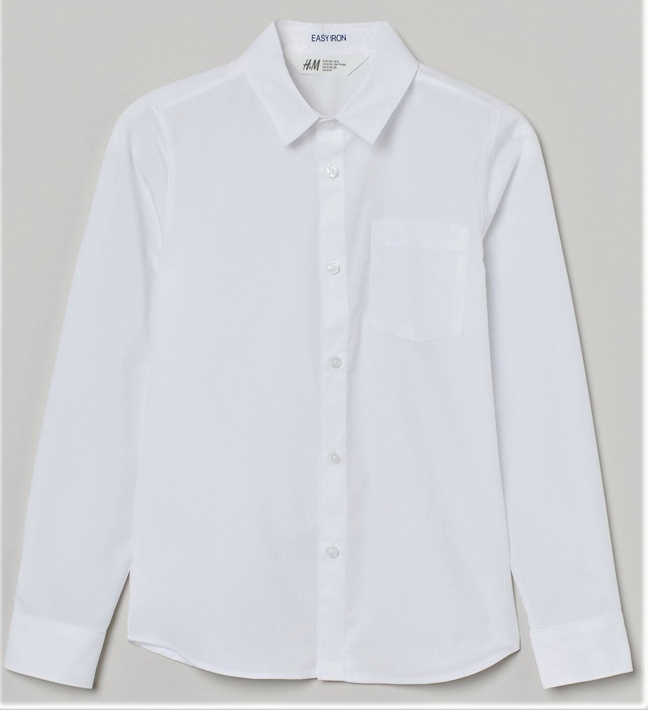 H&M ŚLICZNA wizytowa KOSZULA r. 146 biała Rękaw długi rękaw