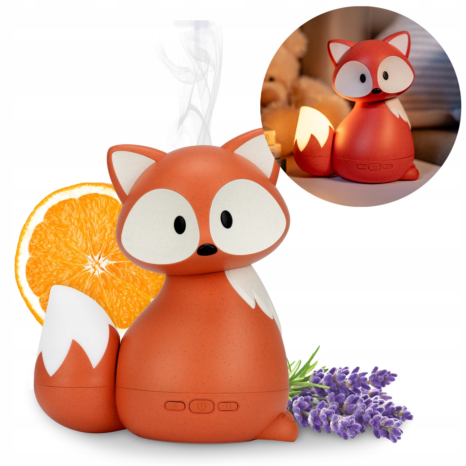 Ultradźwiękowy nawilżacz powietrza lampka dla dzieci Dream Fox rudy