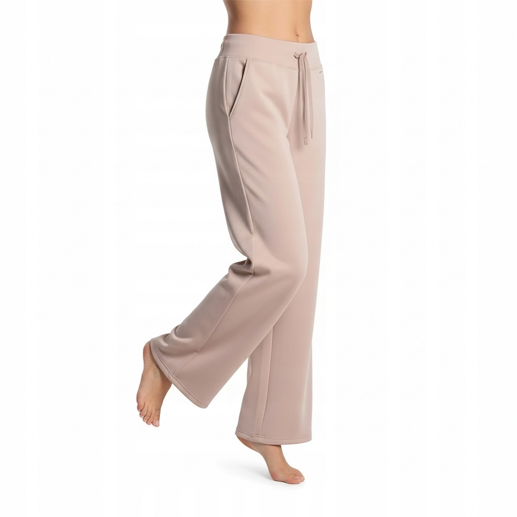 Spodnie Dresowe damskie 4F Sportowe dresy joggery z modalu beżowe M