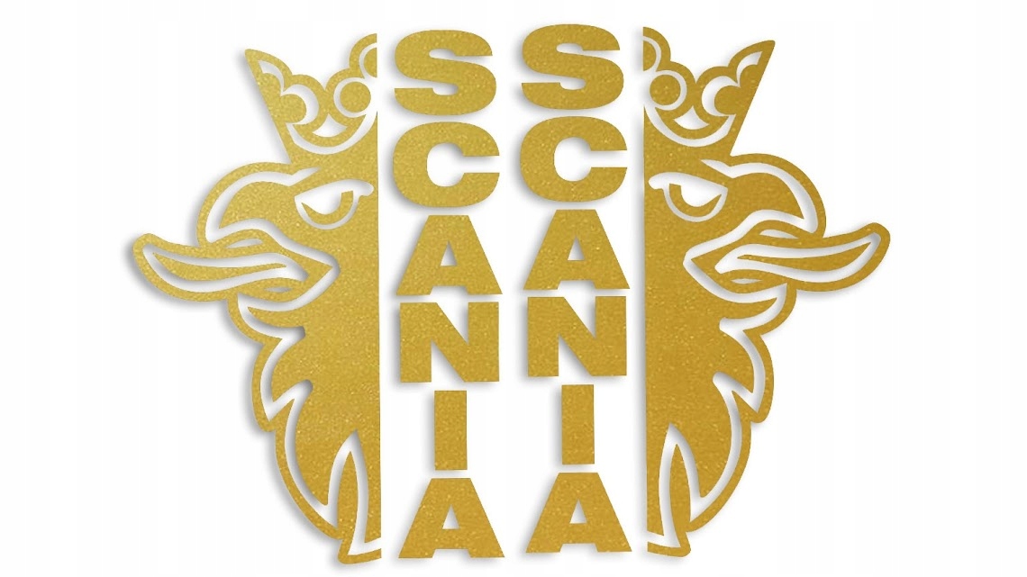 

Wycinana naklejka Scania Gryf Komplet złota