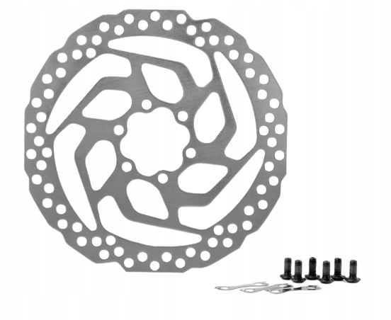 Tarcza hamulcowa SHIMANO SM-RT26-S 160 mm (6") + zestaw mocujący 6 śrub