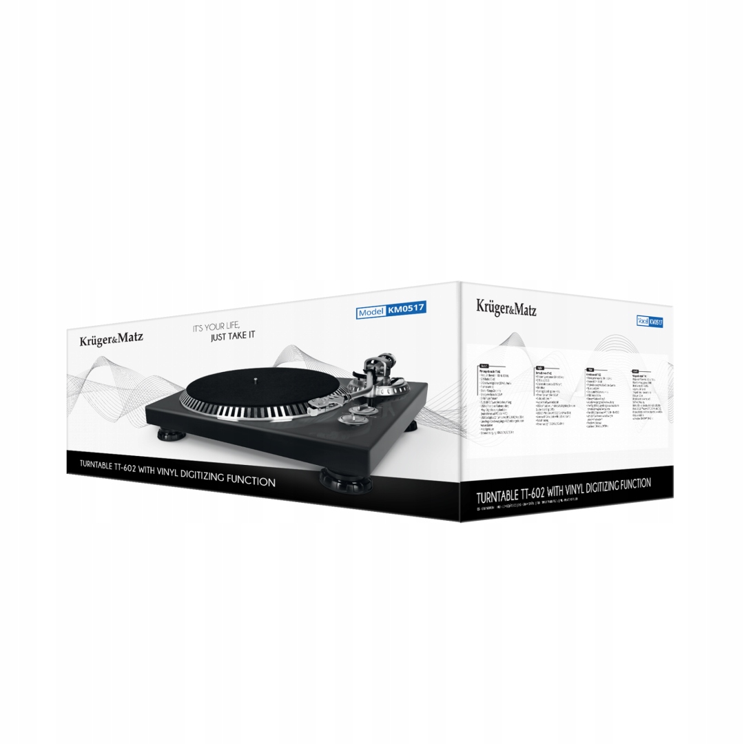Gramofon Kruger&Matz Nagrywanie USB RCA Wysokość produktu 15.5 cm