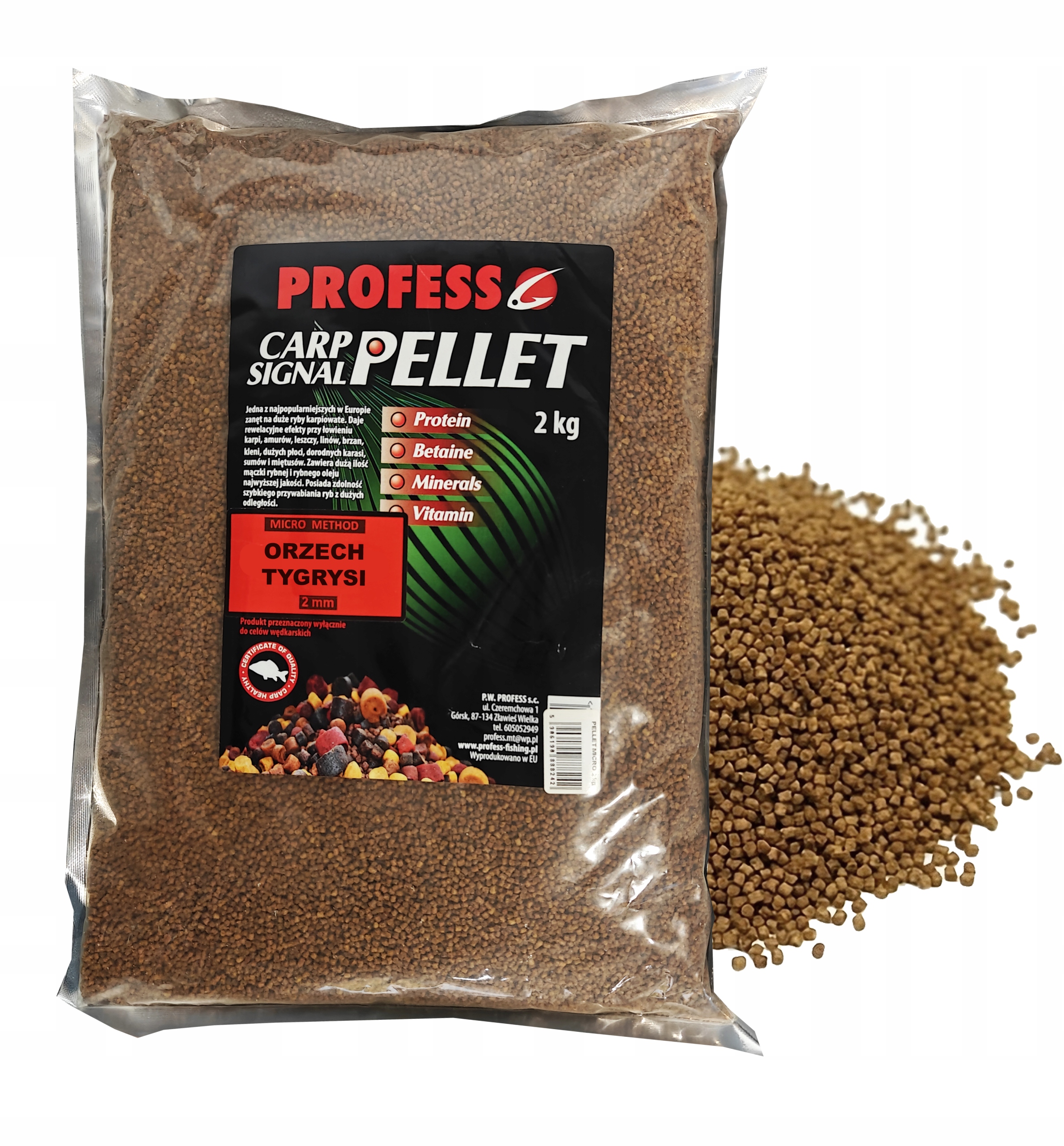 Pellet Method Feeder Micro 2kg Orzech Tygrysi 2mm