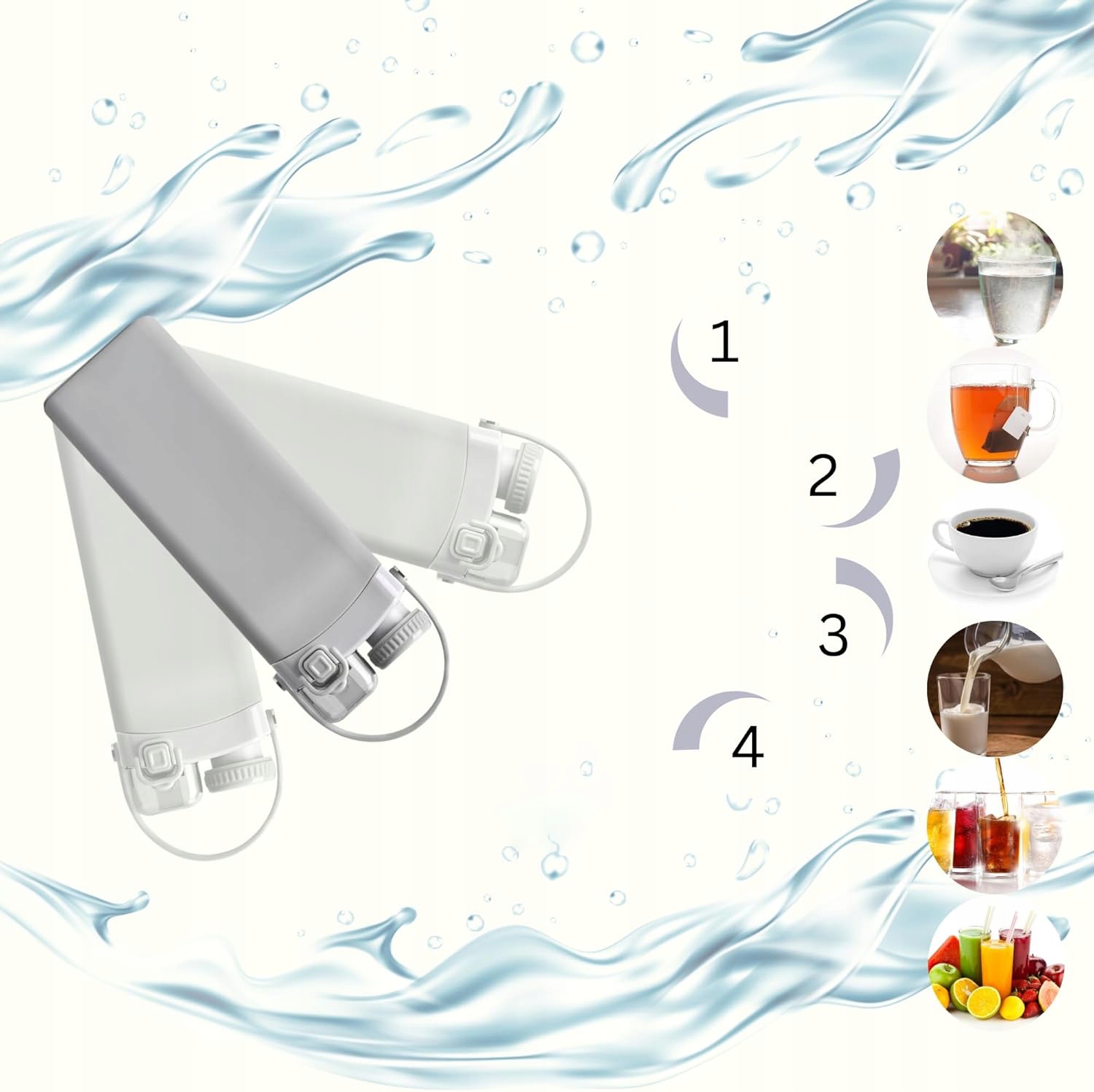 SOFT FLASK 600 ml MIĘKKA BUTELKA składana MIĘKKI BIDON NA WODĘ Model 600ML foldable sport softflask