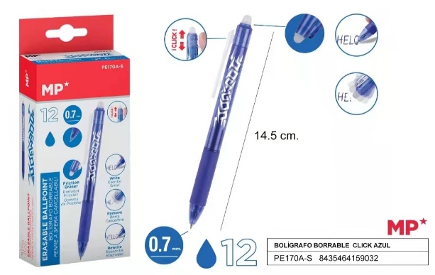 

Długopis zmywalny, ścieralny 0,7mm niebieski