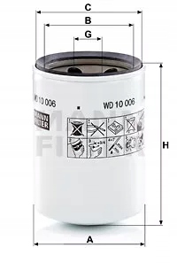Mann-Filter WD 10 006 фільтр, робоча Сантехніка
