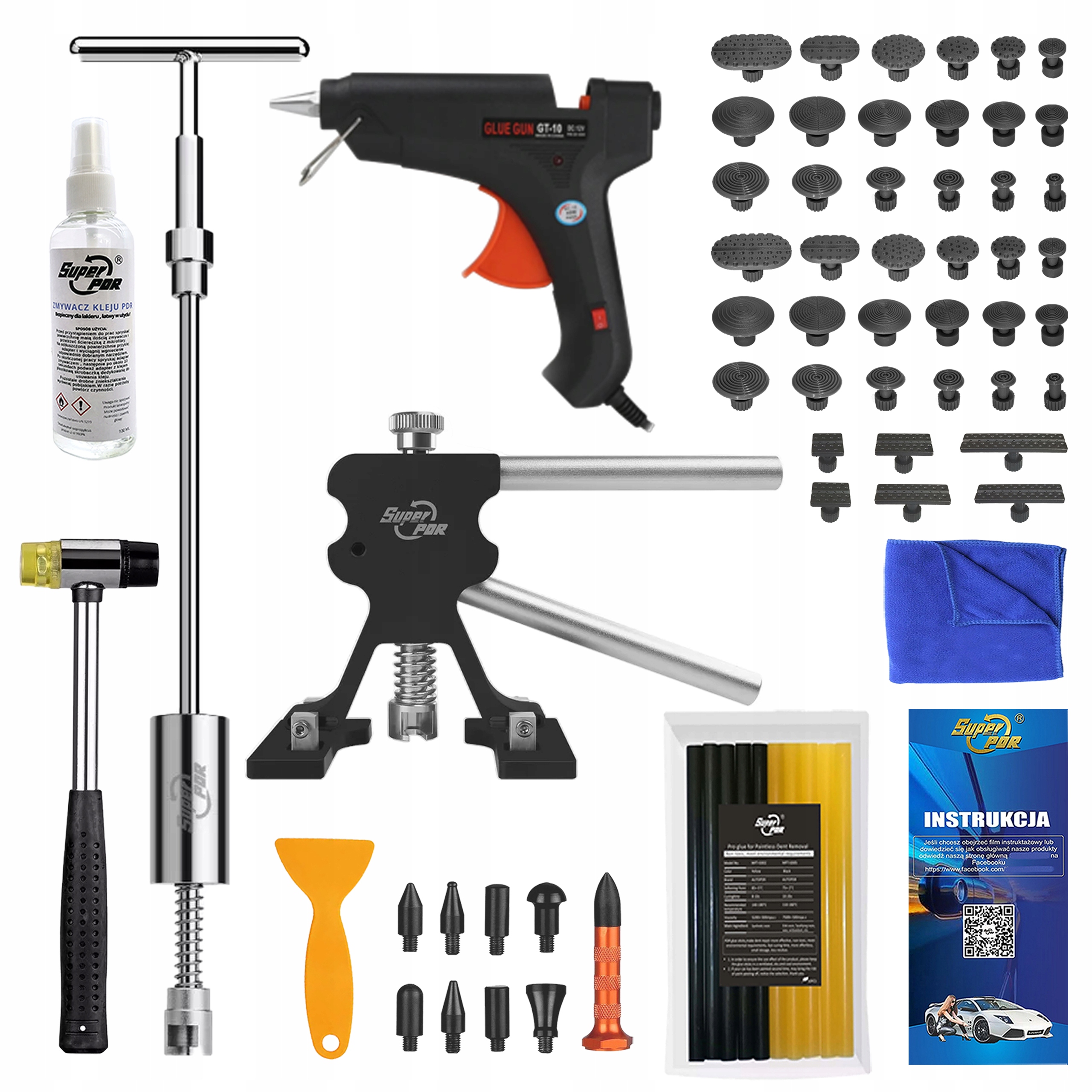 sada pdr na vyťahovanie a odstraňovanie preliačin v karosérii komplet