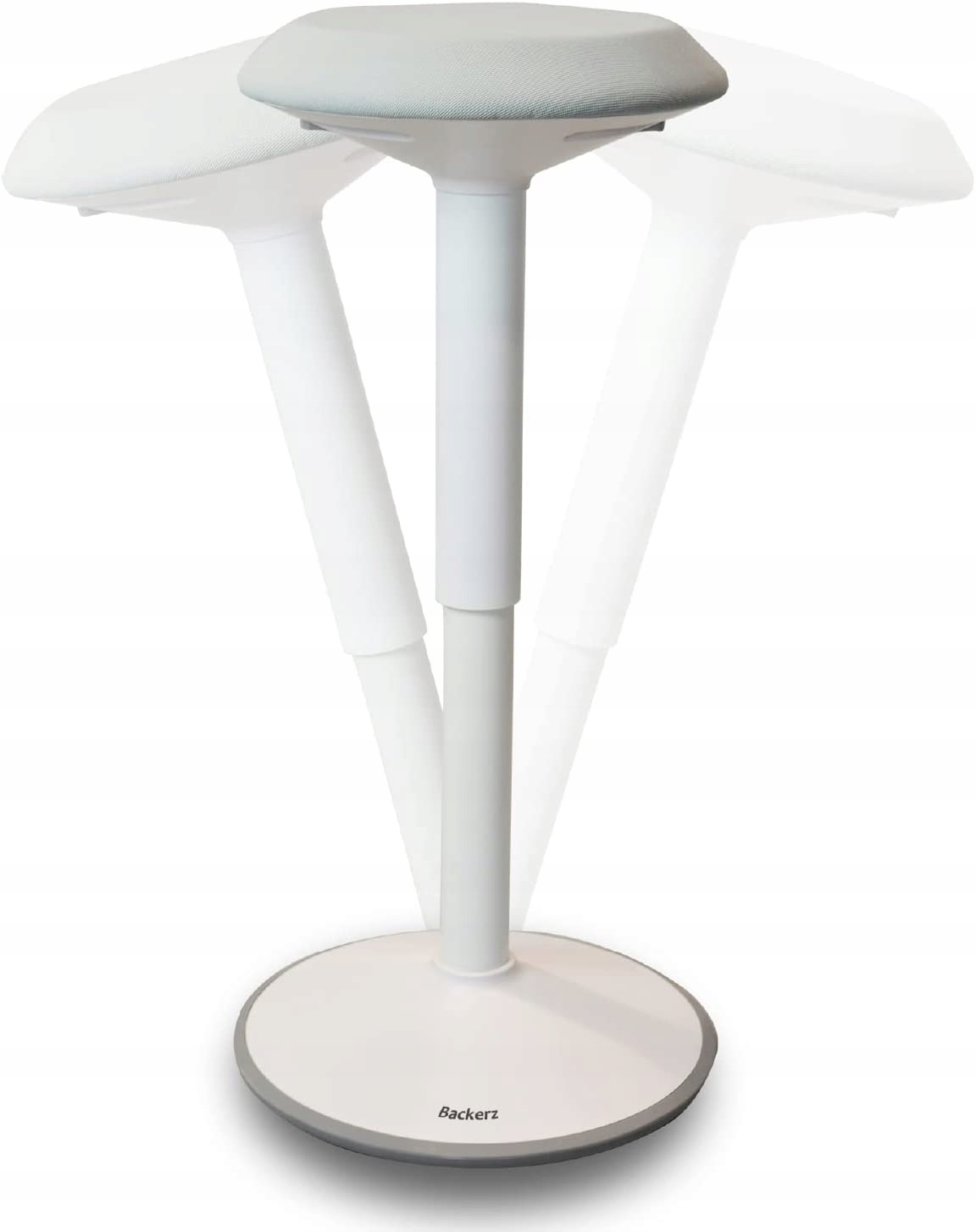 Hoker Biały 80 CM Tkanina Taboret Biurowy 55-80 CM