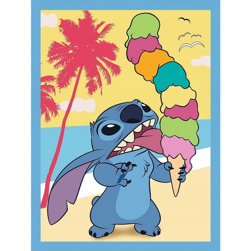 PUZZLE 2W1+MEMOS WESOŁY DZIEN LILO&STITCH 93585