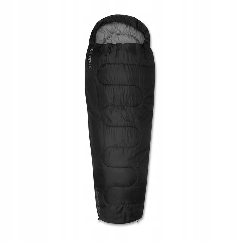 Śpiwór turystyczny Campus Pioneer 200 czarny prawy na biwak obóz