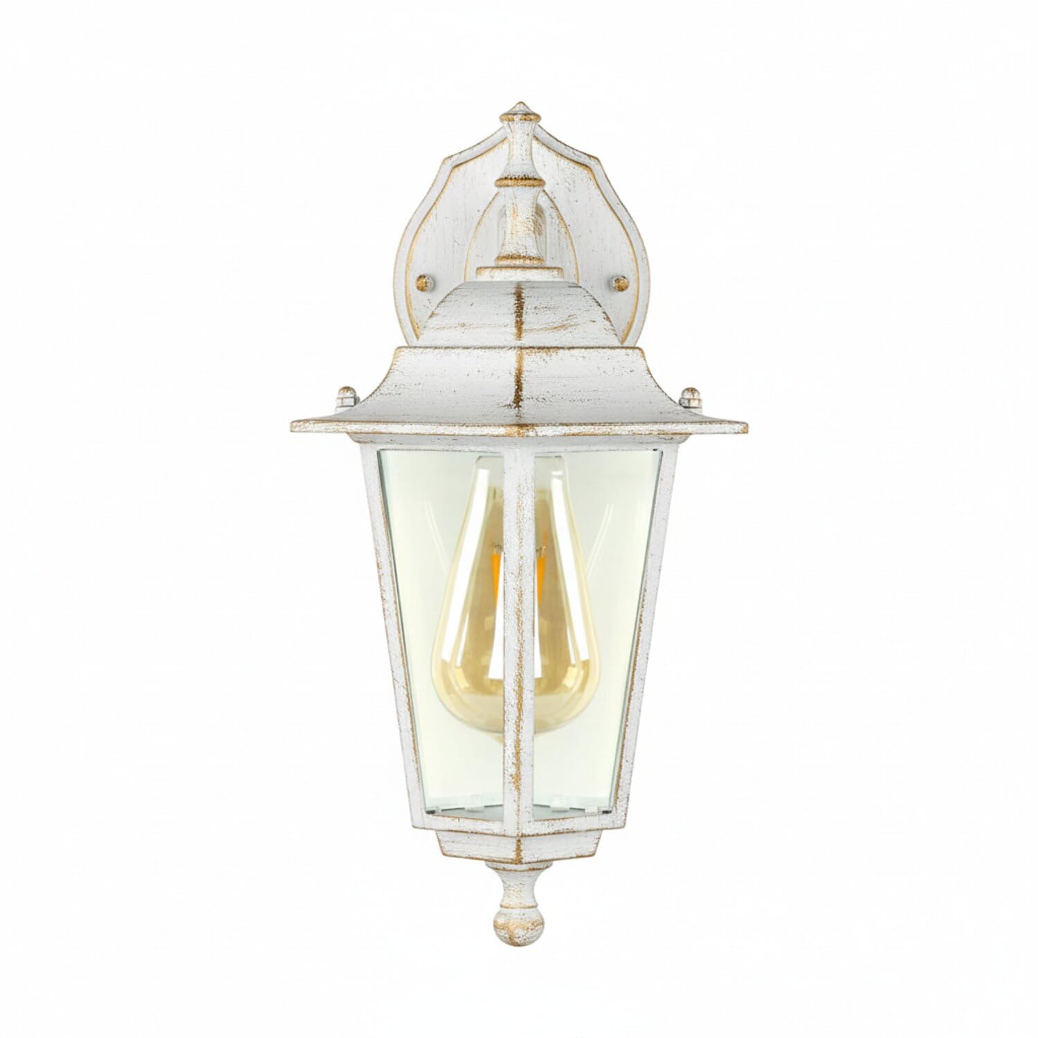 LICHT-ERLEBNISSE Lampa Zewnętrzna IP44 Biało-Złota Rustykalna — miniatura 5