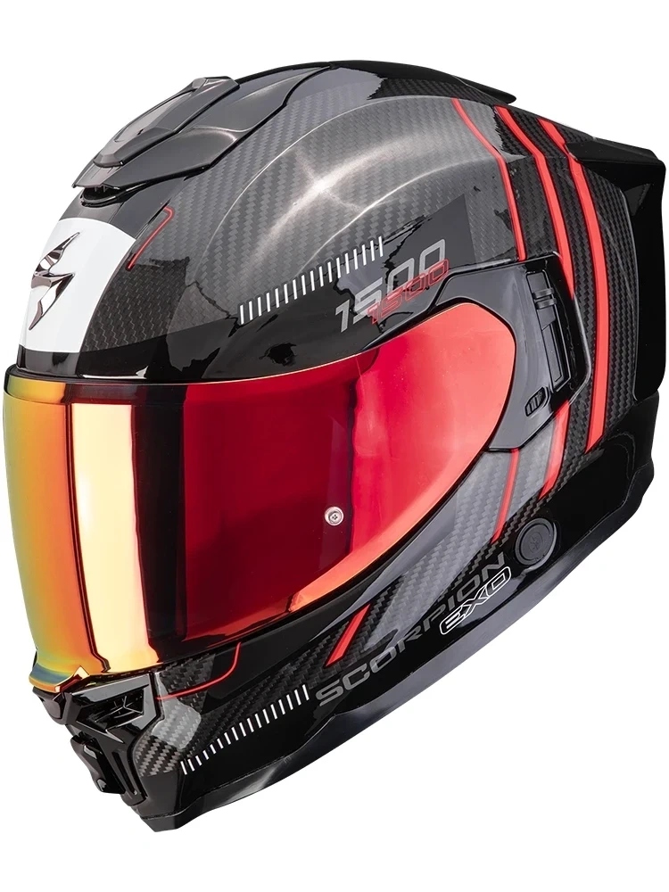Integrálna motocyklová prilba Scorpion EXO-1500 Carbon Air Zity Black-Red L