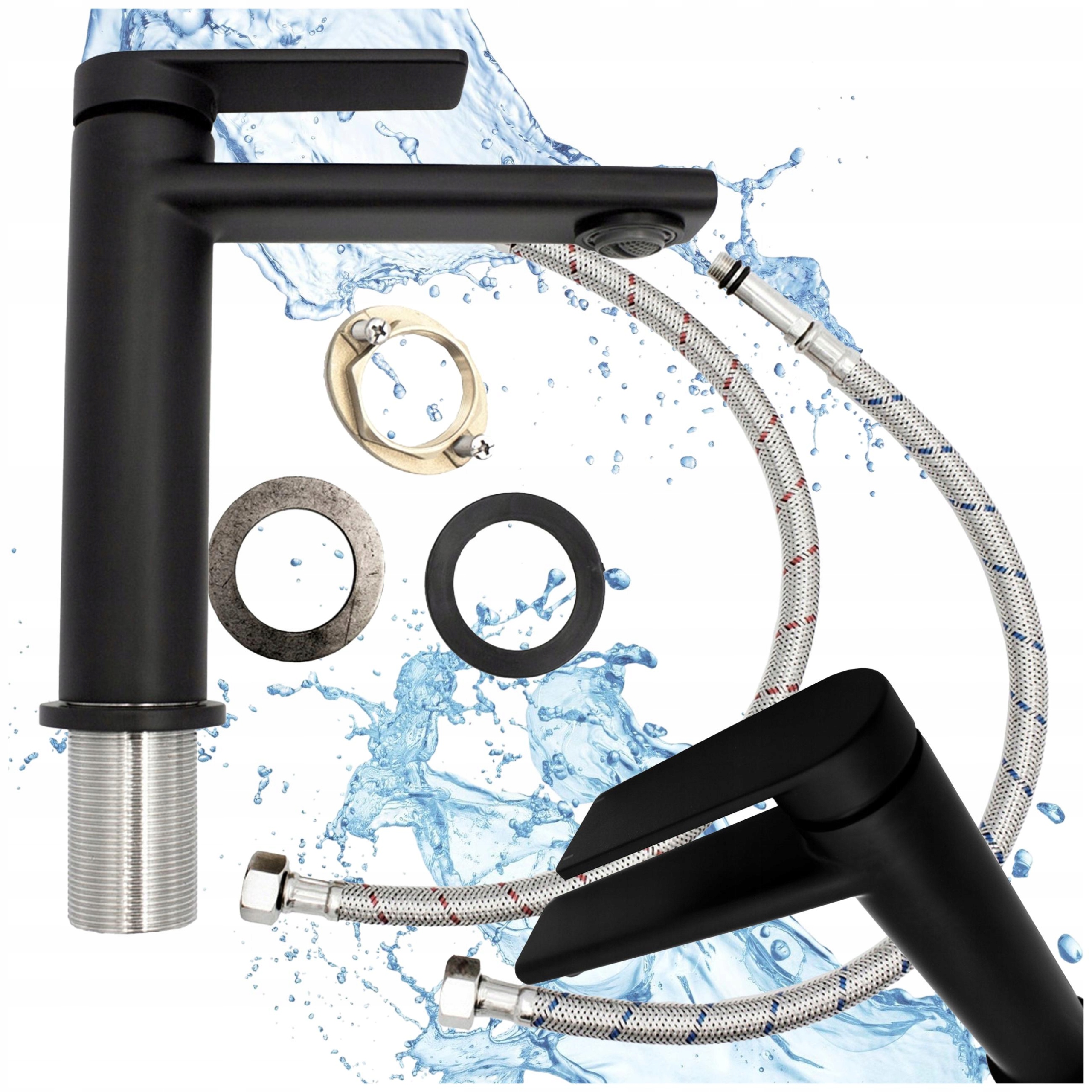 Rossa Čierna Kúpeľňová Umývadlová Batéria, Kohútik