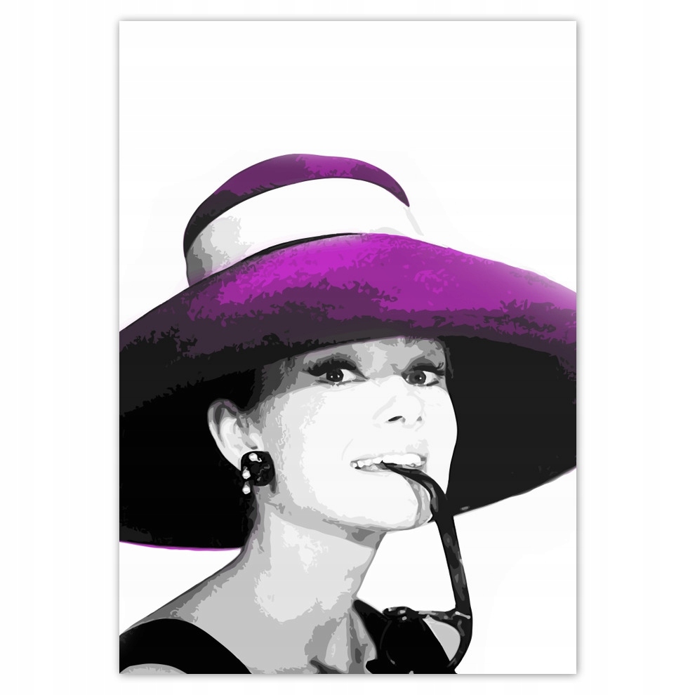 

Naklejki 70x100 Audrey Hepburn Kapelusz