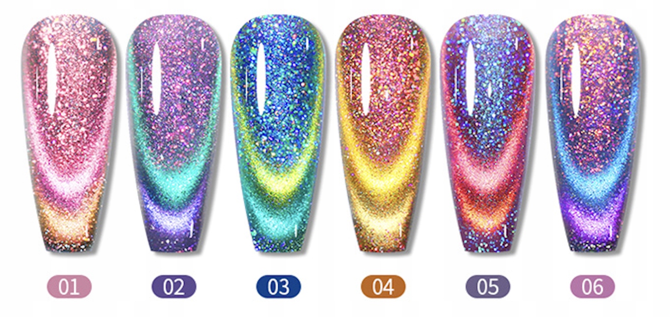 BORN PRETTY - Reflective Glass Cat Eye - LAKIER MAGNETYCZNY FLASH - RG01 Pojemność 10 ml