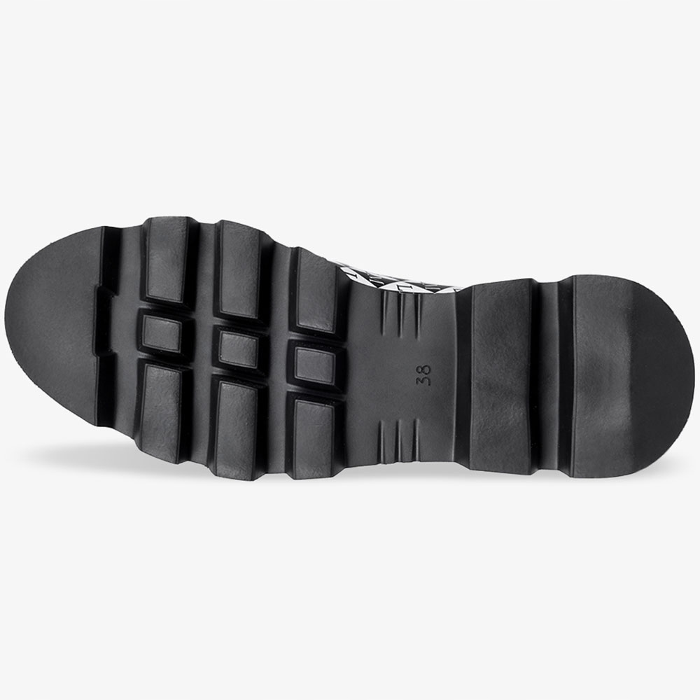 MOKASYNY DAMSKIE PÓŁBUTY SKÓRZANE NA PLATFORMIE 40 Wzór dominujący bez wzoru