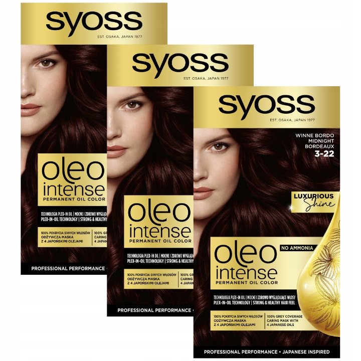 Syoss Oleo Farba do Włosów 3-22 Winne Bordo