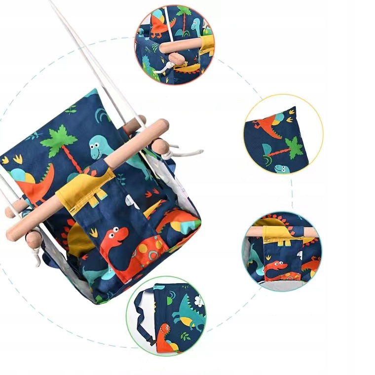 DREWNIANA HUŚTAWKA DLA DZIECI DO DOMU OGRODU KOLOROWA + PODUSZKA REGULOWANA Rodzaj huśtawka kubełkowa