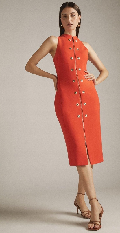 0A1E4_C* Karen Millen Šaty Oranžová 34 T5A
