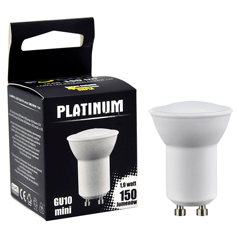 

Żarówka Led mini GU10 1,9W 17W 150lm 105° 3000K