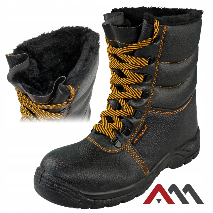 OCIEPLANE WYSOKIE BUTY Z NOSKIEM BWPuOC 42 Długość wkładki 0 cm