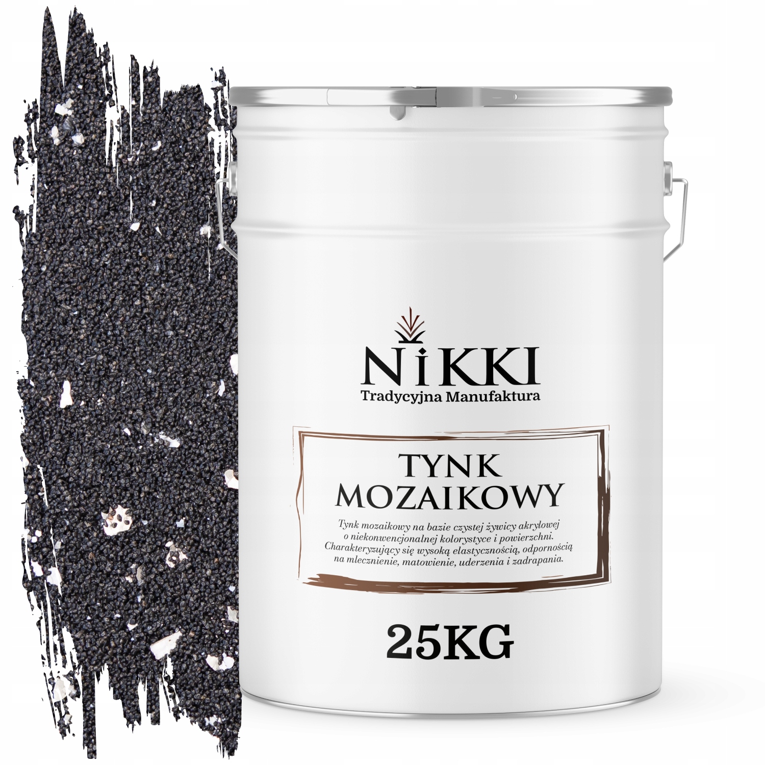 Mozaiková Omietka Živicová 25 Kg Vnútorná Farba Čierna So Striebornou Sľudou M52