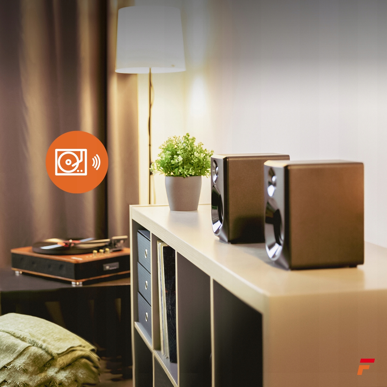Gramofon z głośnikami USB bluetooth Fenton Winyl Model RP162D