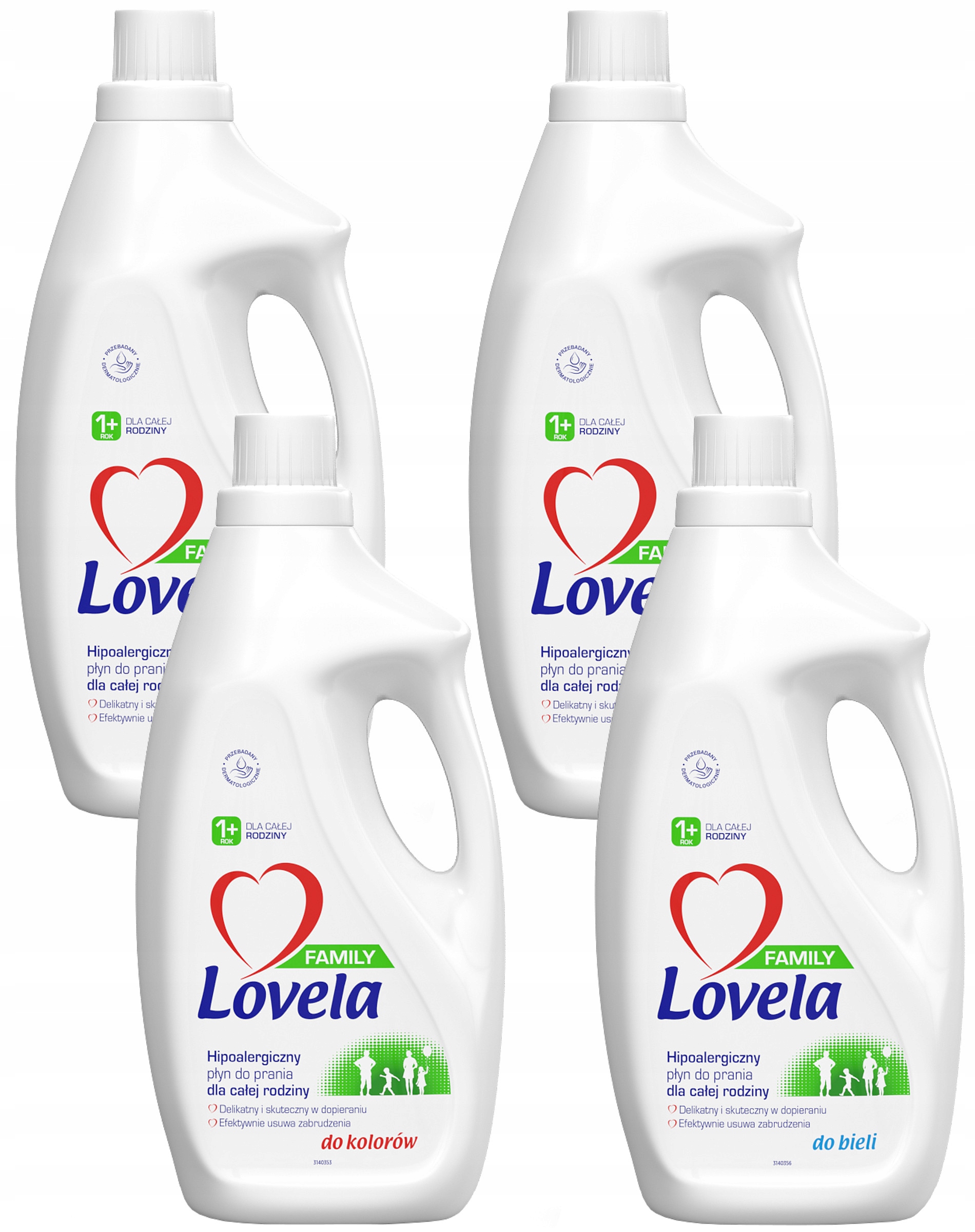 

Lovela Family Płyn Prania Koloru Białego 4 x 1,85L