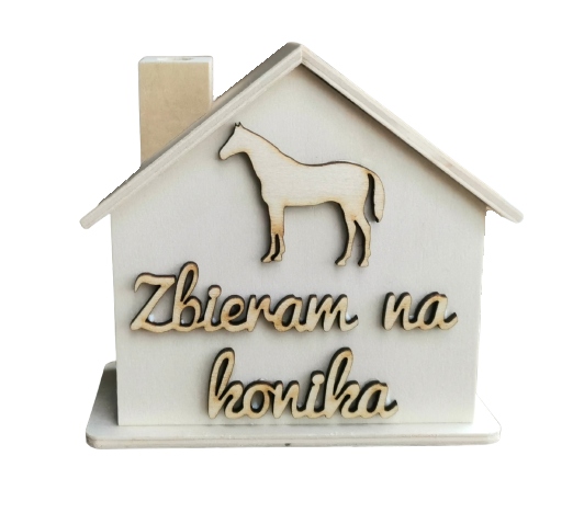 

Skarbonka Drewniana Domek Zbieram Na Konika Koń