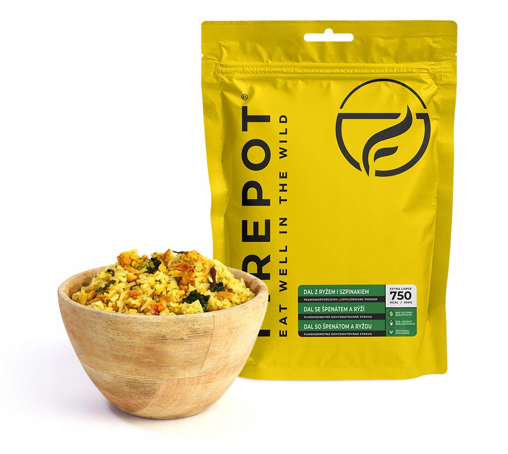 Firepot Dal z ryżem i szpinakiem XL 800g/750 kcal