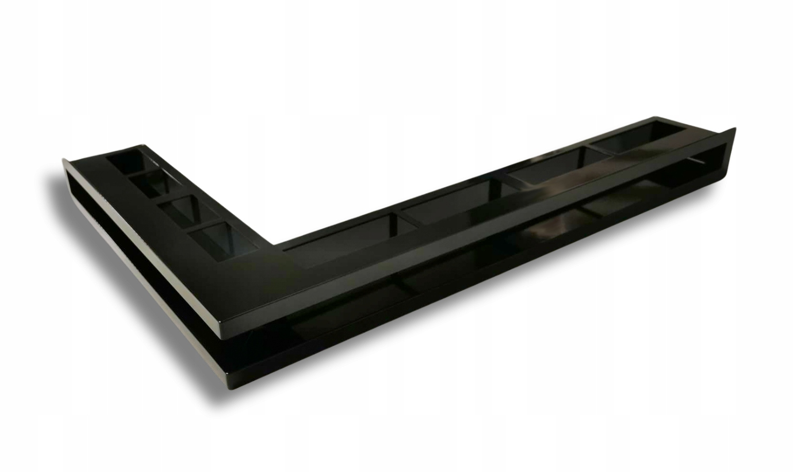 Krbová mriežka 600x400x60 Pravá Luft Rohová ventilačná čierna