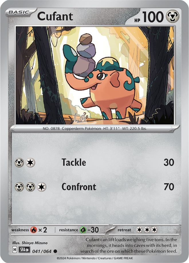 Oryginalna Karta Pokemon Cufant (sfa 041) Reverse Holo