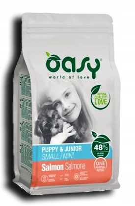 Oasy One Protein Mini suché krmivo pro psy Puppy losos 2,5 kg