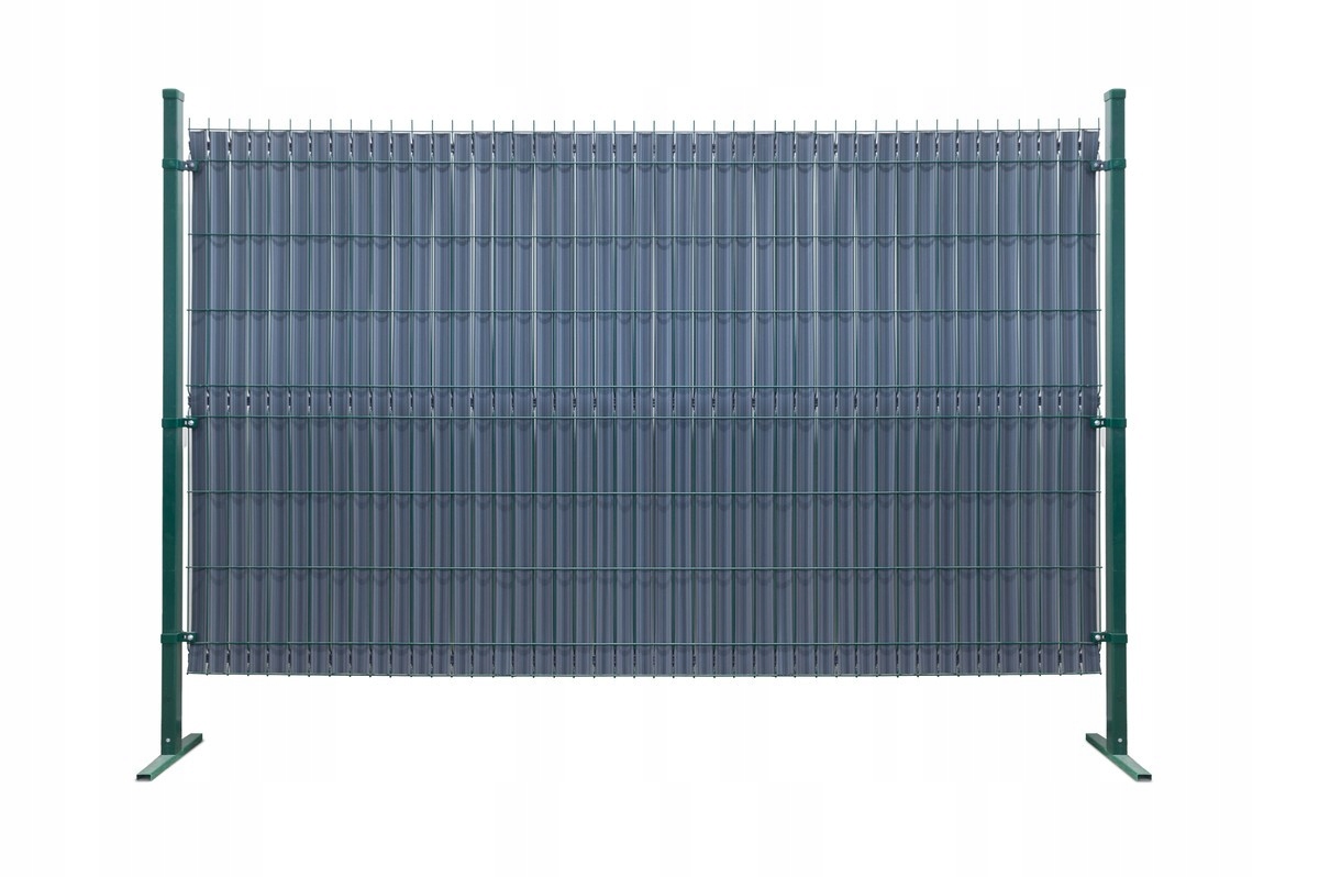 Kryt na plotové panely 153 x 250 cm sivý