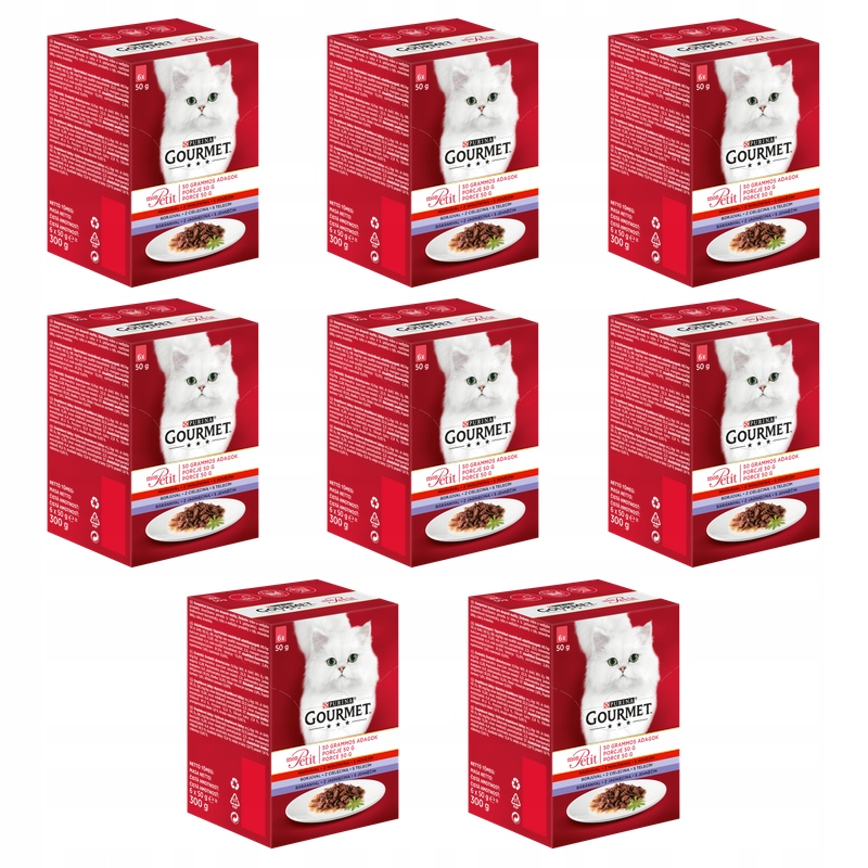 Krmivo pro kočky Gourmet Mon Petit Masový mix (6x50g) X8