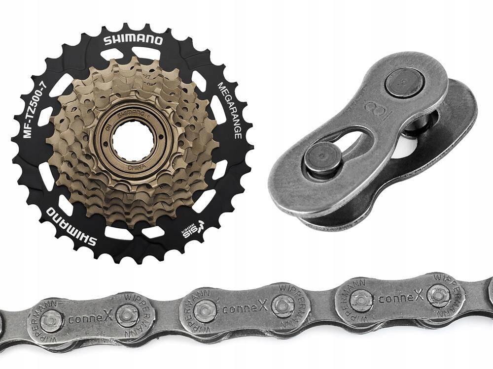 Volnoběžka Shimano MF-TZ500 Megarange 7 ř. 14-34 řetěz ConneX Set